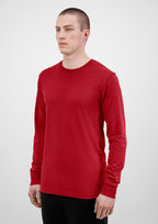 Basis Mens Long Sleeve Tee - Red back