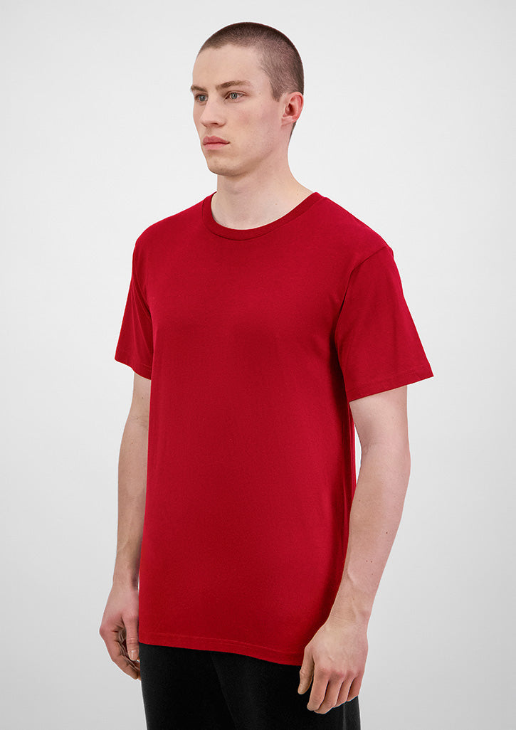 Basis Mens Short Sleeve Tee - Red back