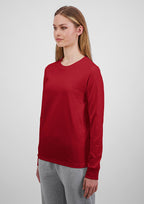 Basis Womens Long Sleeve Tee - Red back