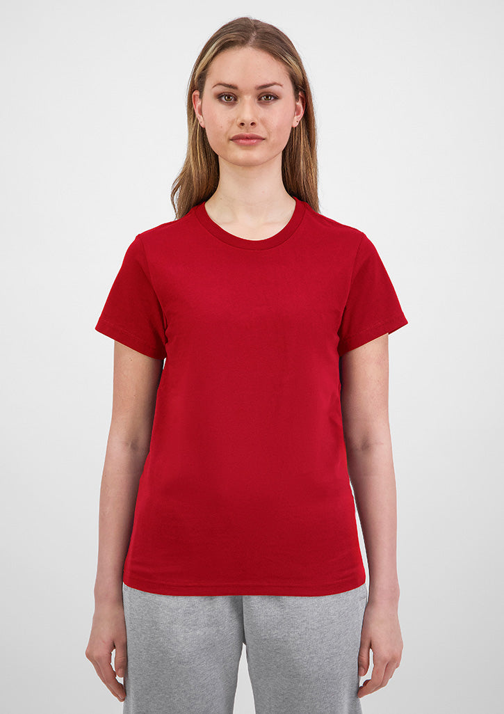 Basis Womens Short Sleeve Tee - Red