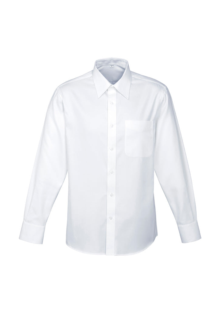 Mens Luxe Long Sleeve Shirt - White