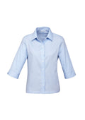Womens Luxe 3/4 Sleeve Shirt - Blue