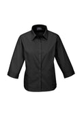 Womens Base 3/4 Sleeve Shirt - Black