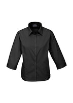 Womens Base 3/4 Sleeve Shirt - Black