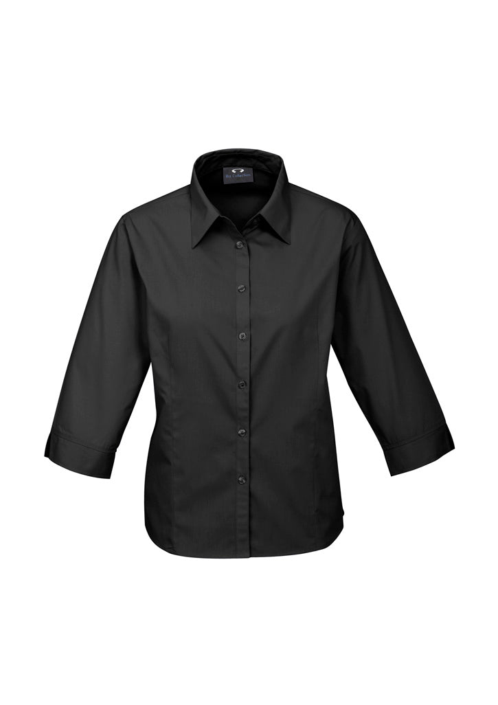 Womens Base 3/4 Sleeve Shirt - Black