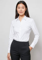 Womens Luxe Long Sleeve Shirt - White