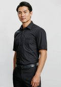 Mens Bondi Short Sleeve Shirt - Black