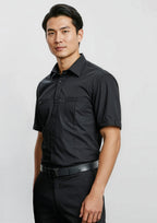 Mens Bondi Short Sleeve Shirt - Black