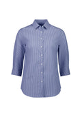 Womens Conran 3/4 Sleeve Shirt - French Blue/White