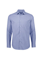 Mens Conran Classic Long Sleeve Shirt - French Blue/White