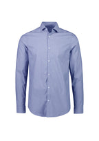 Mens Conran Tailored Long Sleeve Shirt - French Blue/White