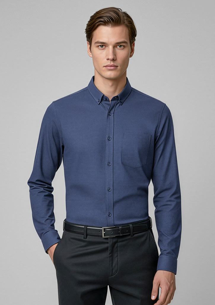 Mens Soul Long Sleeve Shirt - Navy