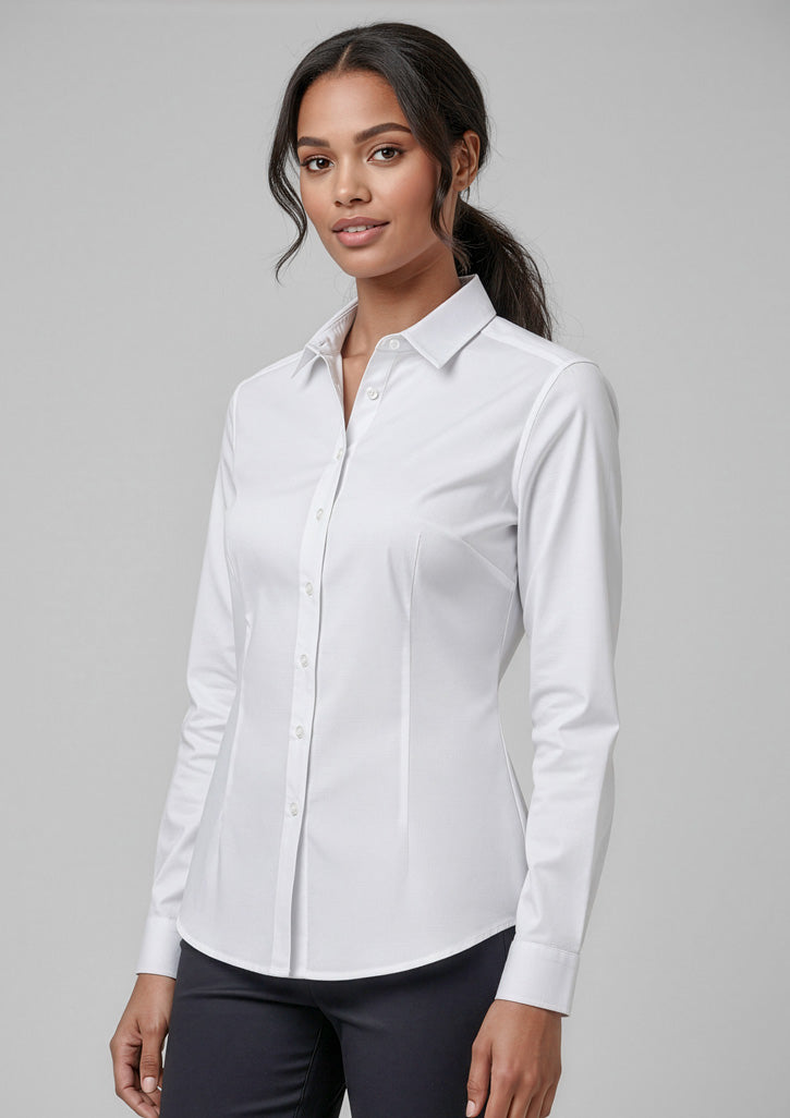 Womens Dalton Long Sleeve Shirt - White