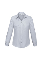 Womens Madison Long Sleeve Shirt - Silver Mist