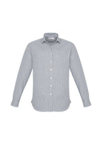 Mens Ellison Long Sleeve Shirt - Silver