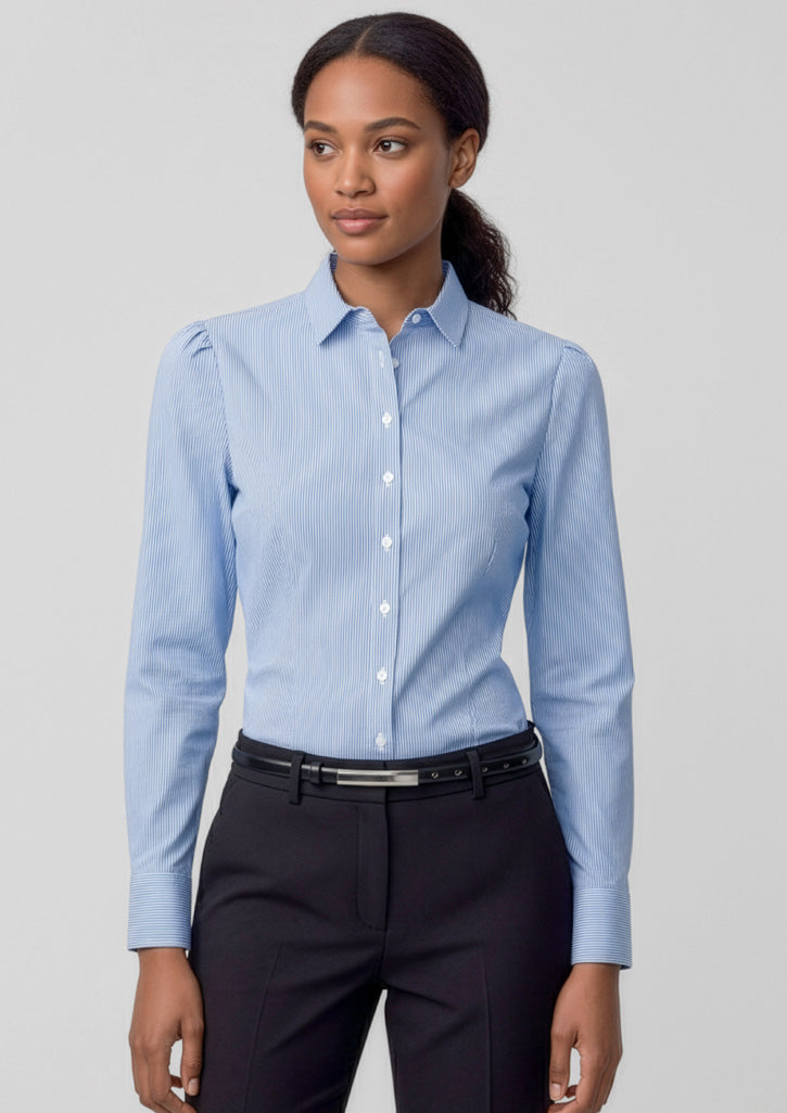 Womens Euro Long Sleeve Shirt - Blue