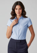 Womens Euro Short Sleeve Shirt - Blue