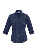 Womens Harper 3/4 Sleeve Shirt - Ink/Silver