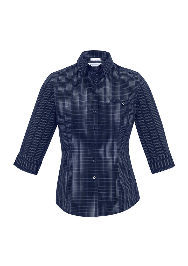 Womens Harper 3/4 Sleeve Shirt - Ink/Silver