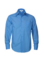Mens Metro Long Sleeve Shirt - Mid Blue