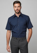 Mens Metro Short Sleeve Shirt - Navy