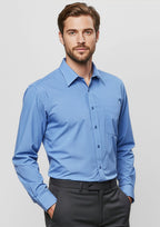 Mens Micro Check Long Sleeve Shirt