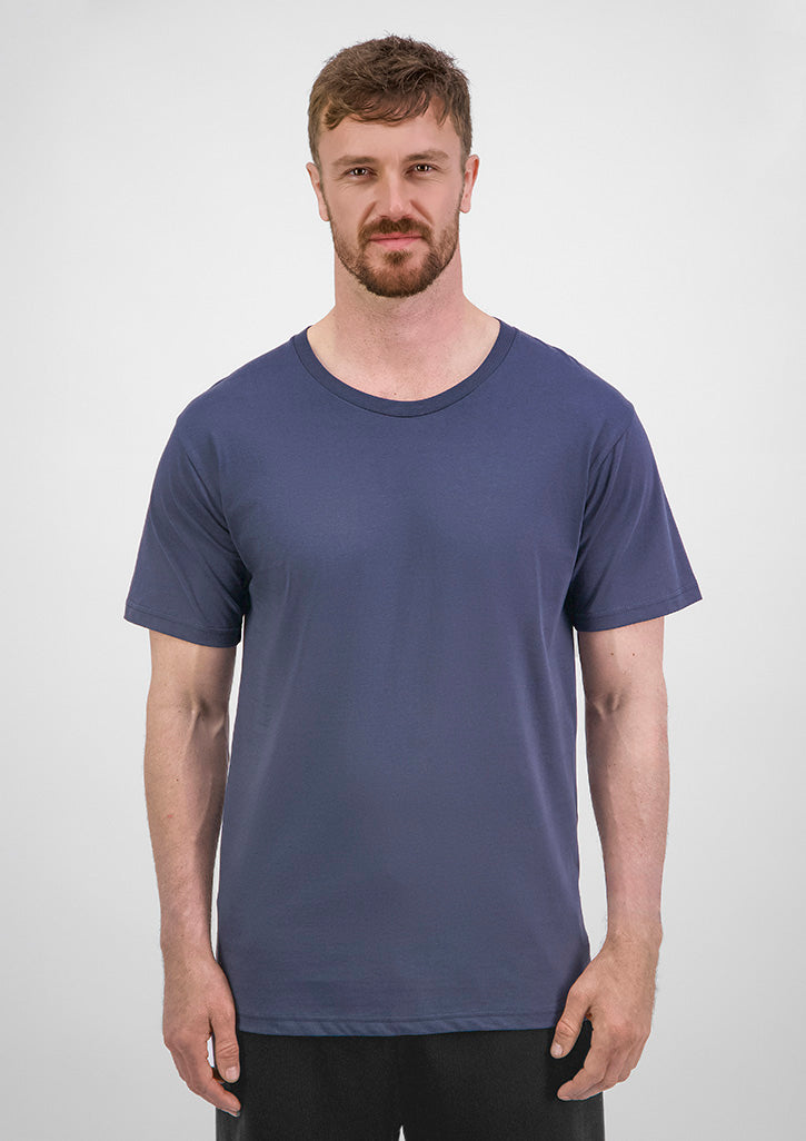 Basis Mens Short Sleeve Tee - Steel Blue