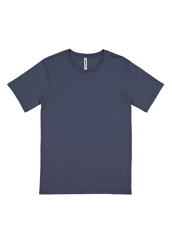 Basis Mens Short Sleeve Tee - Steel Blue back