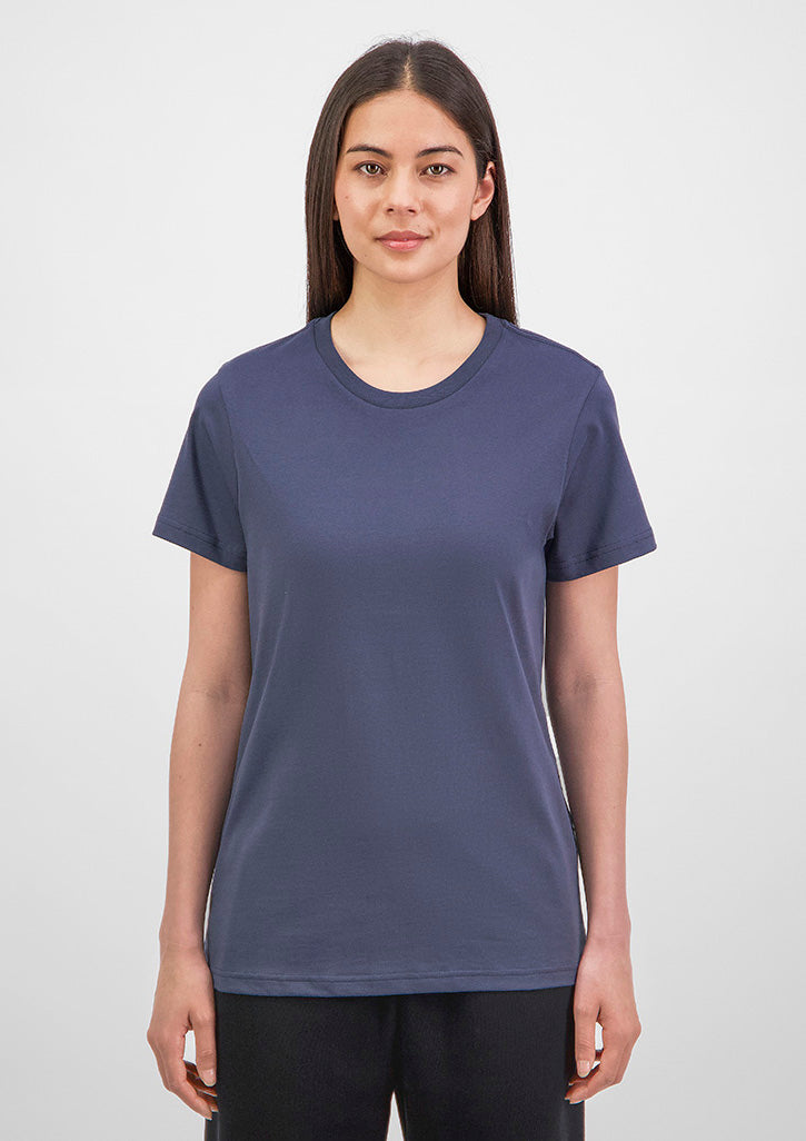Basis Womens Short Sleeve Tee - Steel Blue