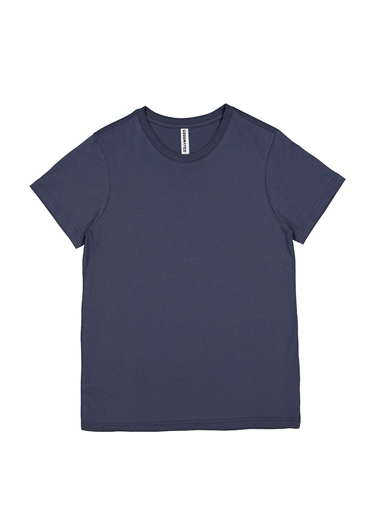 Basis Womens Short Sleeve Tee - Steel Blue back