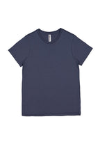 Basis Womens Short Sleeve Tee - Steel Blue back