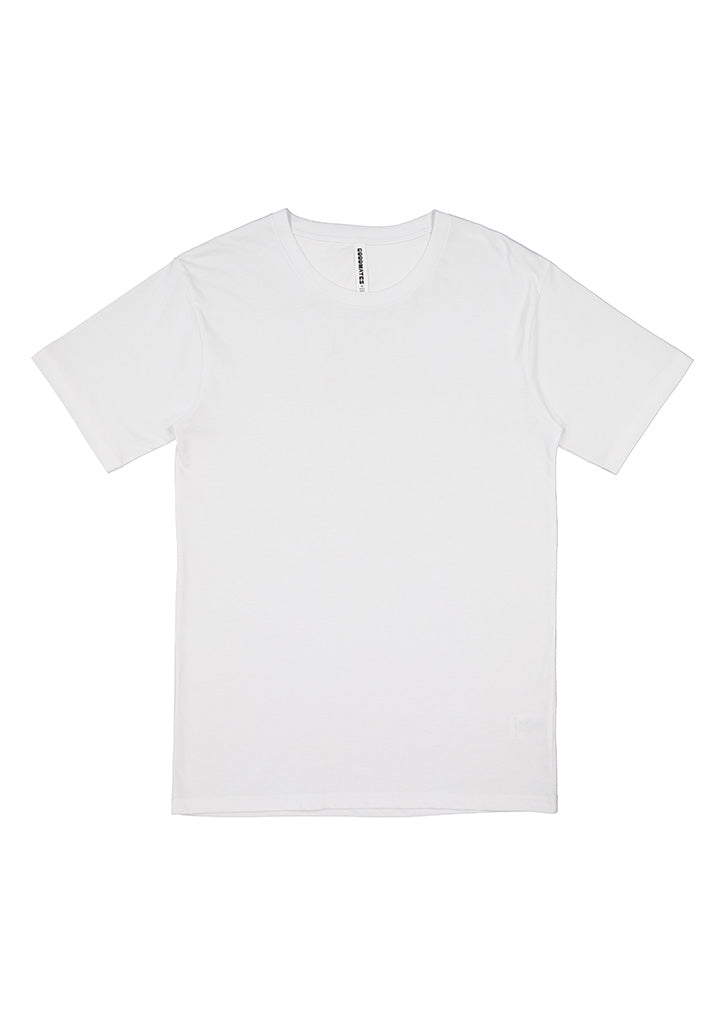 Basis Mens Short Sleeve Tee - White back
