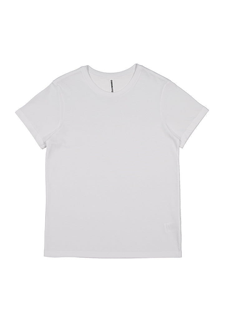 Basis Womens Short Sleeve Tee - White back